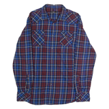 DIESEL Western Mens Shirt Blue Check Long Sleeve L