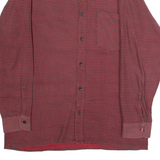 GATSBY Mens Shirt Red 90s Check Long Sleeve S