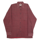 GATSBY Mens Shirt Red 90s Check Long Sleeve S