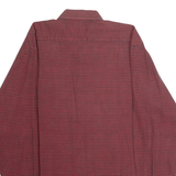 GATSBY Mens Shirt Red 90s Check Long Sleeve S