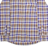 TCM Mens Shirt Blue Plaid Long Sleeve M