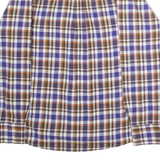 TCM Mens Shirt Blue Plaid Long Sleeve M