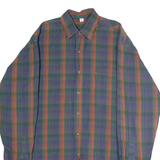 Mens Shirt Blue 90s Check Long Sleeve M
