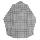 LE COLONIAL Mens Shirt Grey 90s Check Long Sleeve M