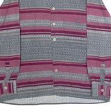 REFLECTION Mens Shirt Grey Striped Long Sleeve L