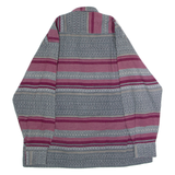 REFLECTION Mens Shirt Grey Striped Long Sleeve L