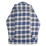 LEHNER VERSAND Mens Flannel Shirt Blue Check Long Sleeve L