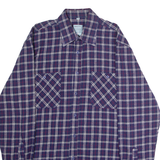 FREESTYLE Mens Flannel Shirt Blue 90s Check Long Sleeve M