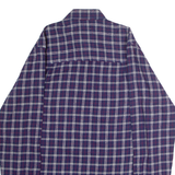 FREESTYLE Mens Flannel Shirt Blue 90s Check Long Sleeve M