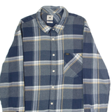 LEE Slim Fit Mens Shirt Blue Plaid Long Sleeve 2XL