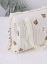 Anysort Mommy Diaper Bag Stuff Bear Handbag Embroidery Quilted Shoulder Mommy Bag Stroller for Baby