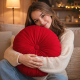 Anyhouz Pleated Round Pillow – Soft Cushion Filled Decorative Throw Pillow