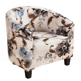 Anyseat Light Beige Floral Chair Cover – Plain Dustproof Tub Slipcover for Home Décor