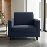 Anyseat 1-Seater Sofa Cover – Plain Navy Blue Style Slipcover for Living Room Chair Protection