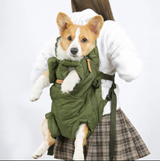 Anypet Green Cozy Winter Pet Carrier Backpack with Hoodie & Storage Pockets for Small to Medium Dogs