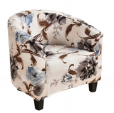 Anyseat Light Beige Floral Chair Cover – Plain Dustproof Tub Slipcover for Home Décor