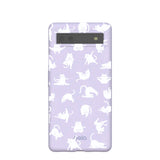 Lavender Yoga Cat Google Pixel 6a Case