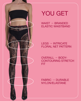 Floral Net Tights