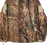 Mens Rain Jacket Brown Hooded Camouflage XL