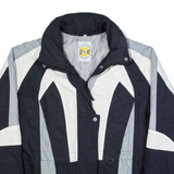 LET'S JET Womens Jacket Black 90s Colourblock L