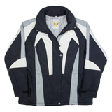 LET'S JET Womens Jacket Black 90s Colourblock L