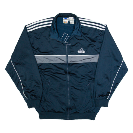 ADIDAS Mens Track Jacket Blue L