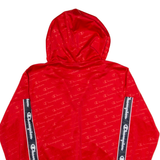 CHAMPION Mens Track Jacket Red Hooded XS