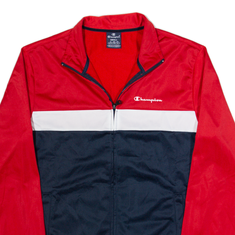 CHAMPION Mens Track Jacket Blue Colourblock S