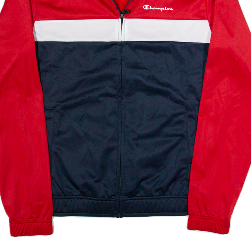 CHAMPION Mens Track Jacket Blue Colourblock S