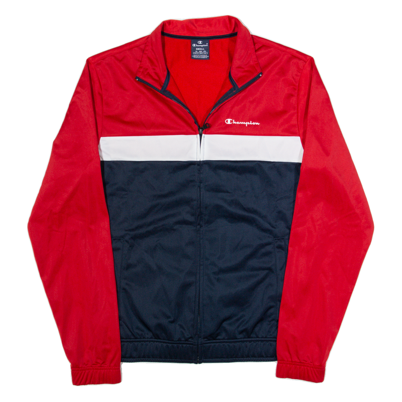 CHAMPION Mens Track Jacket Blue Colourblock S