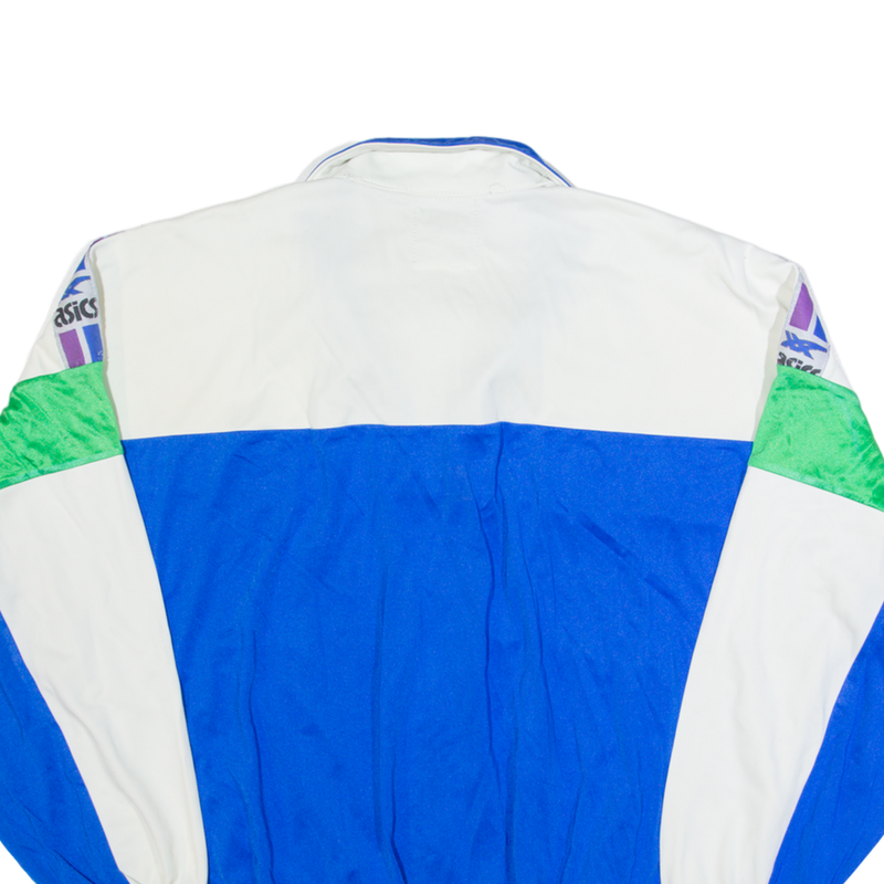ASICS Italia Mens Track Jacket Blue 90s Colourblock M