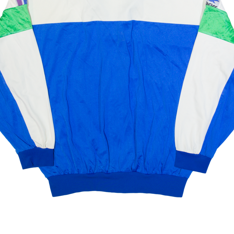 ASICS Italia Mens Track Jacket Blue 90s Colourblock M