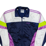 ADIDAS Mens Track Jacket Blue Colourblock M