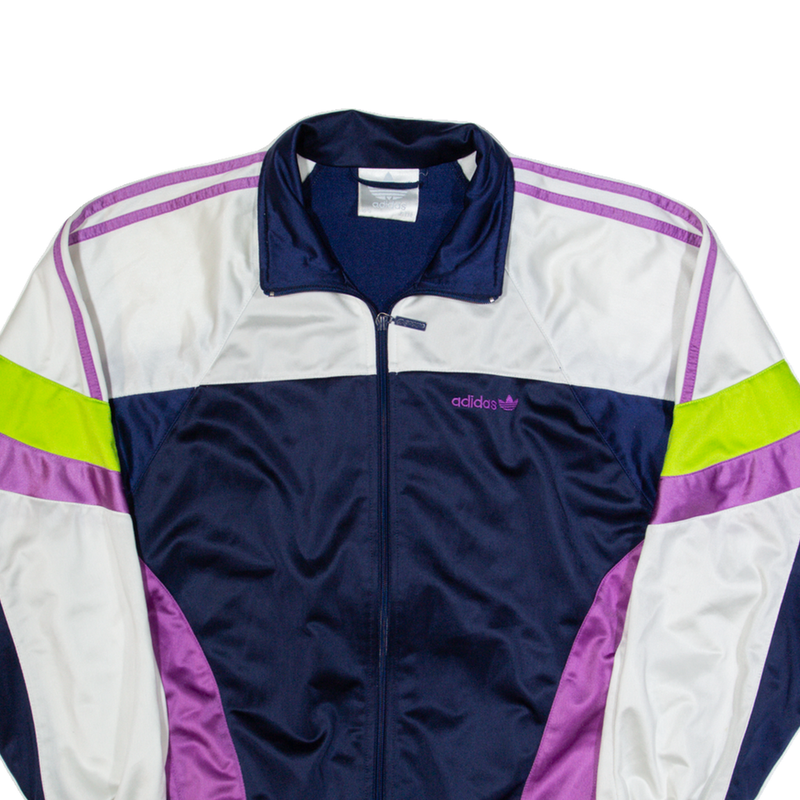 ADIDAS Mens Track Jacket Blue Colourblock M