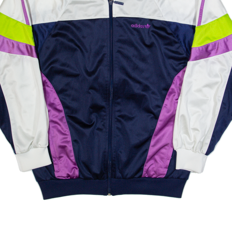 ADIDAS Mens Track Jacket Blue Colourblock M