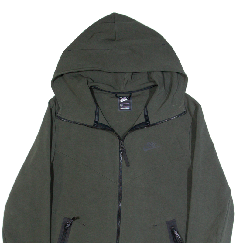 NIKE Mens Track Jacket Green Hooded M