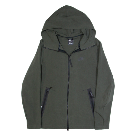NIKE Mens Track Jacket Green Hooded M