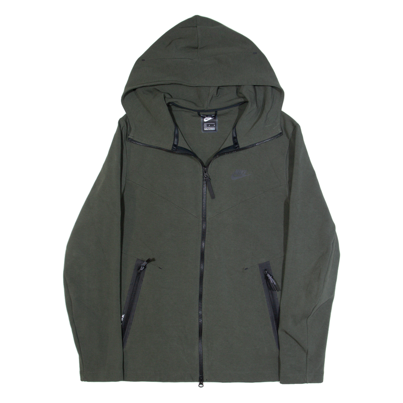 NIKE Mens Track Jacket Green Hooded M