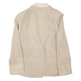 LILIANE BURTY Womens Blazer Jacket Beige Silk S