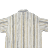 GARRY Mens Shirt Grey 90s Striped XL