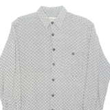 EMILIO ADANI Mens Shirt Grey Check Long Sleeve M