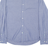 TOMMY HILFIGER New York Fit Mens Shirt Blue Spotted Long Sleeve M