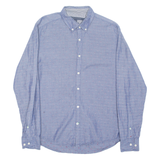 TOMMY HILFIGER New York Fit Mens Shirt Blue Spotted Long Sleeve M