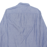 TOMMY HILFIGER New York Fit Mens Shirt Blue Spotted Long Sleeve M