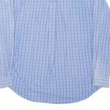 WRANGLER Mens Formal Shirt Blue Check Long Sleeve L