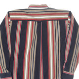 AUTHENTIC GFC Mens Shirt Black Striped Long Sleeve L