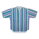 MCINTOSH & SEYMOUR Mens Shirt Green Striped L