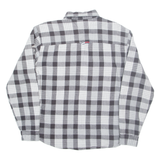 TOMMY HILFIGER Insulated Mens Shirt Grey Check Long Sleeve S
