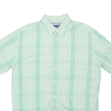 TOMMY HILFIGER Mens Shirt Green Check L