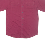 WRANGLER Mens Plain Shirt Maroon S